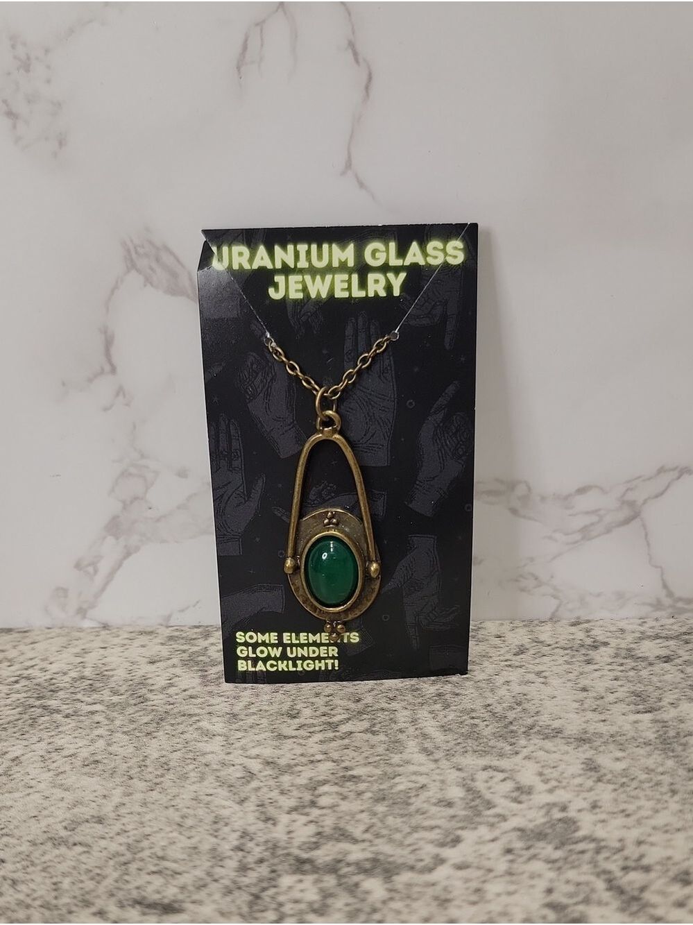 One of a kind Uranium Glass Necklace - Picture 5 of 8